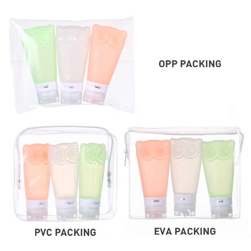 Silicone Bottles for Shampoo Owl