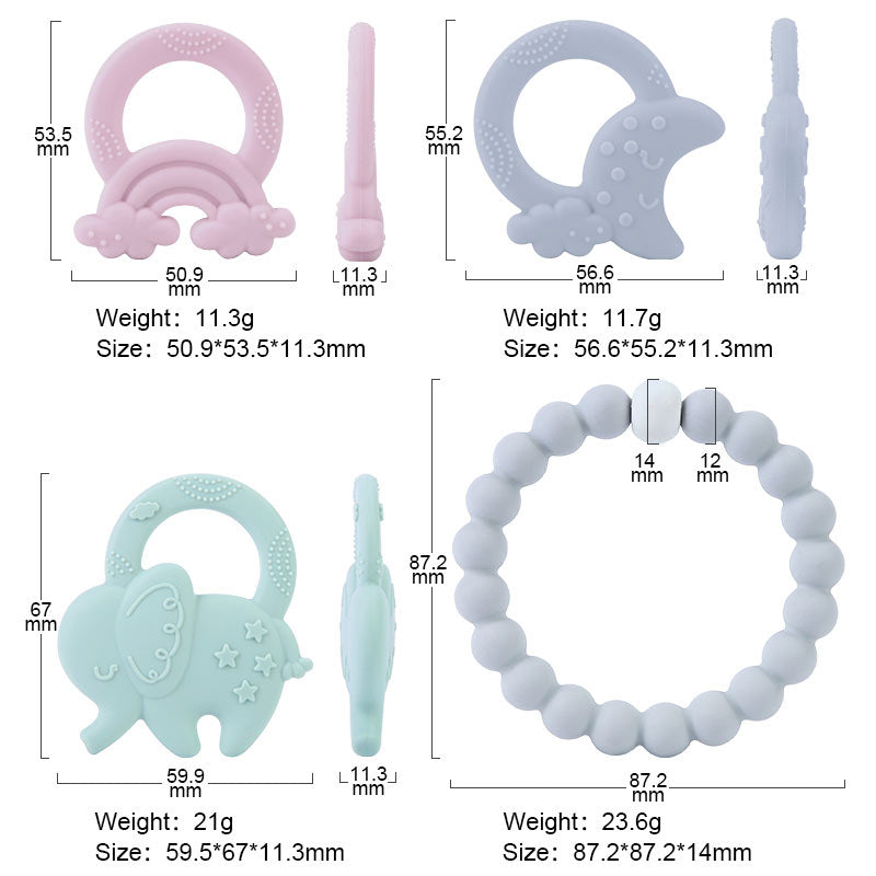 Elephant Silicone Teething Ring