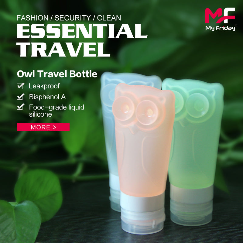 Silicone Bottles for Shampoo Owl