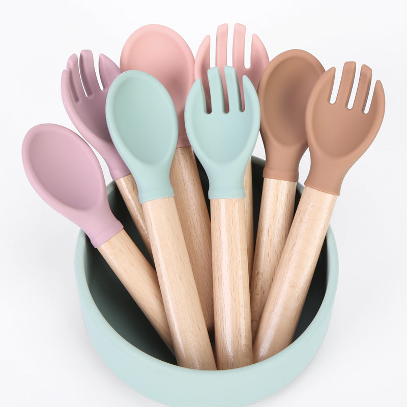 Silicone Spoon Wood