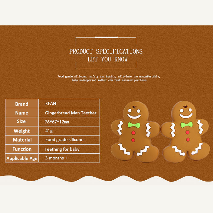 Baby Silicone Teether Gingerbread Man