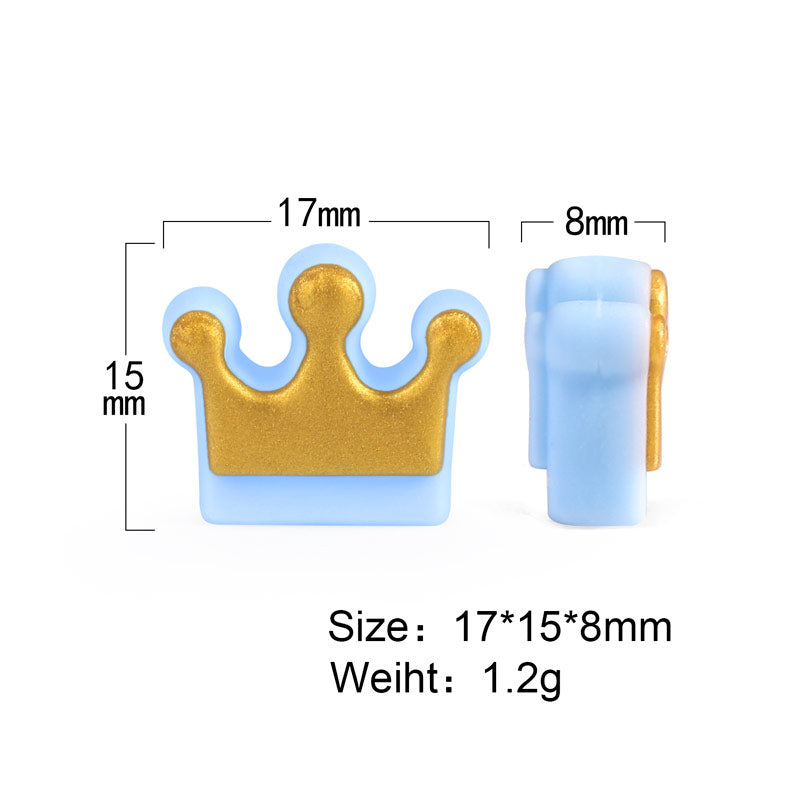 Crown Silicone Beads