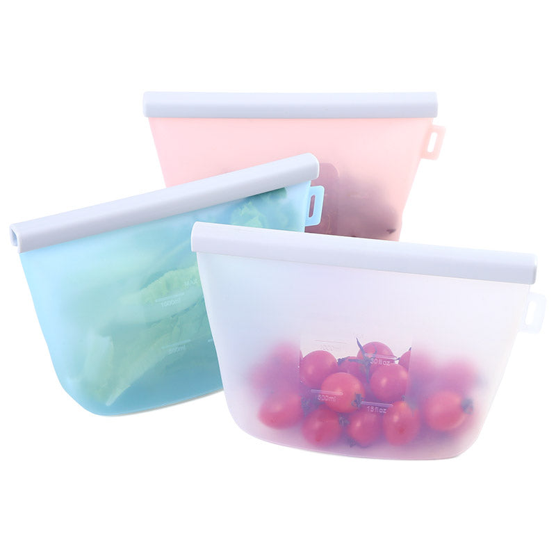 Silicone Bag Zipper Food Food Bag Food  Reusable Silicone Food Storage Bags  - New - Aliexpress