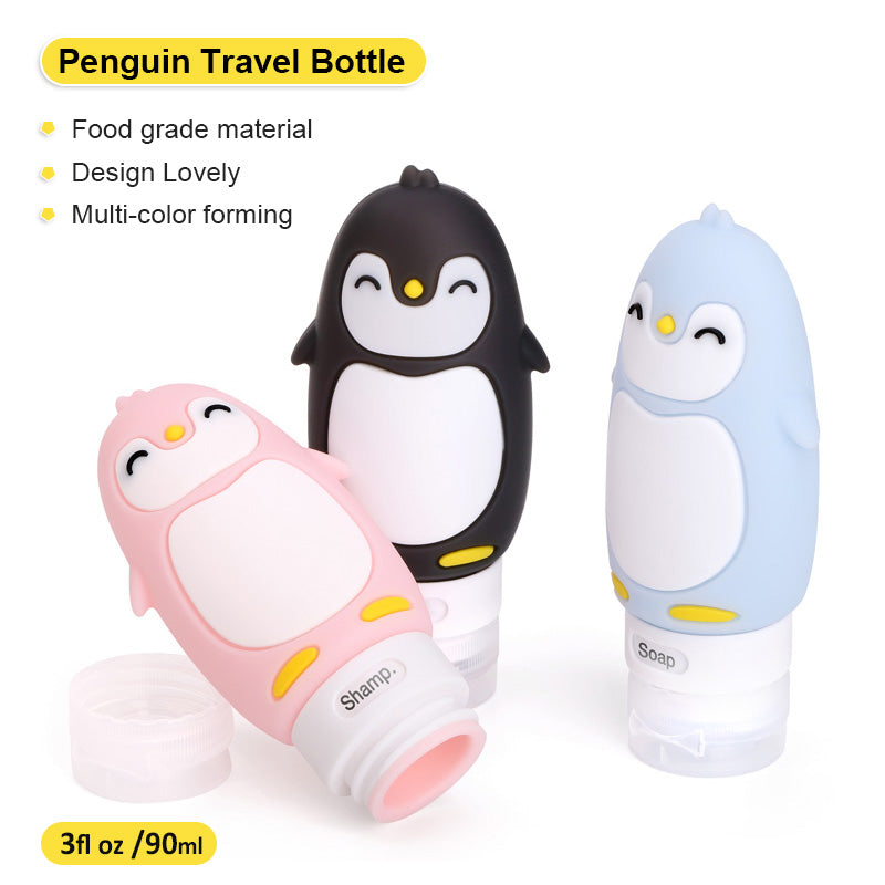 Penguin Silicone Travel Bottle