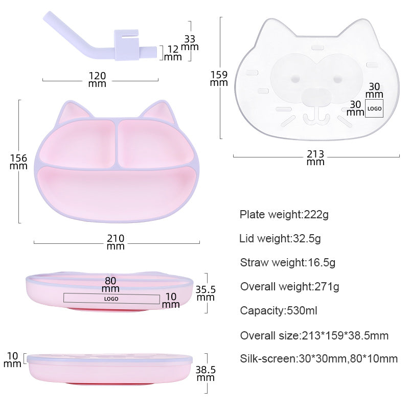 Custom Silicone Suction Baby Plate