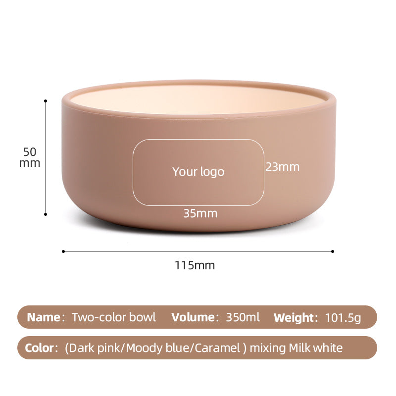 Custom Two-Tone Silicone Bowl