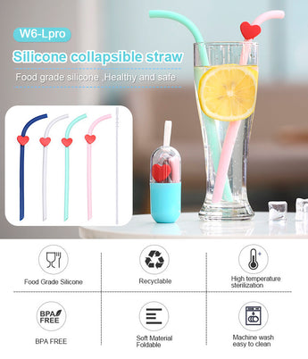 Long Silicone Straws Wholesale