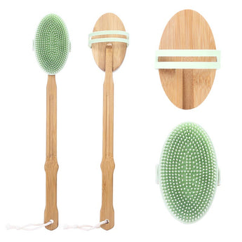 Bamboo Long Handle Bath Brush Supplier