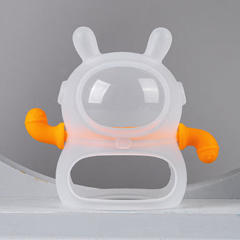 Baby Silicone Teether Mitten Space Bunny