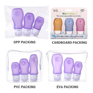 Silicone Travel Bottle with Strong Suction