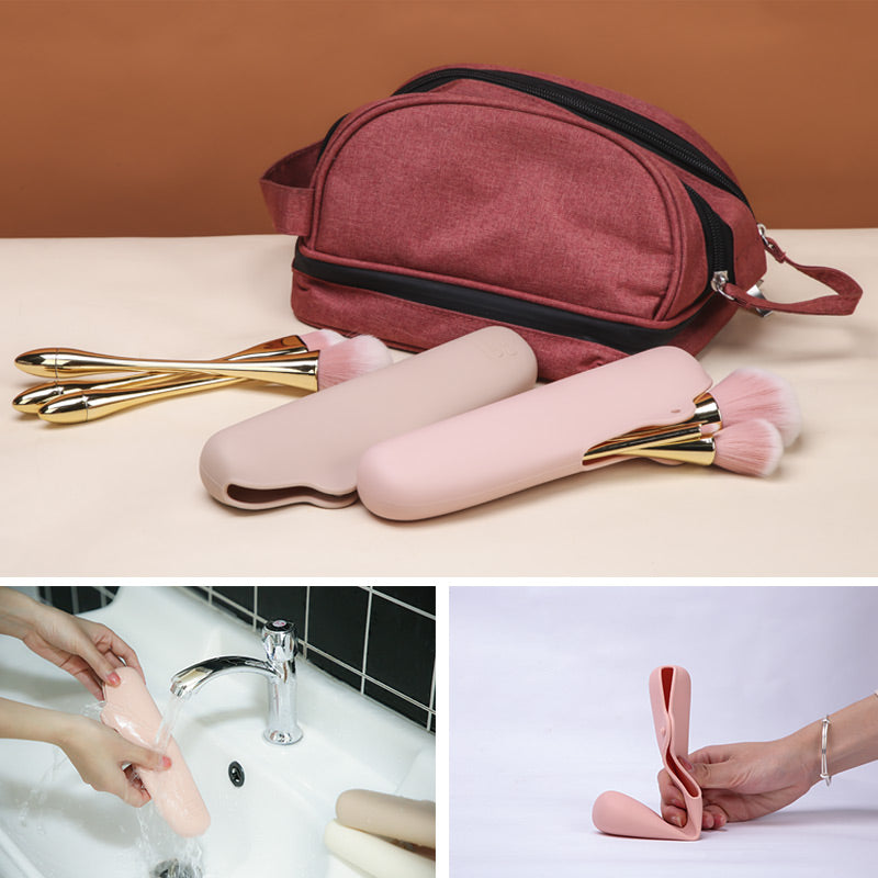 Silicone Makeup Brush Holder Portable Bag