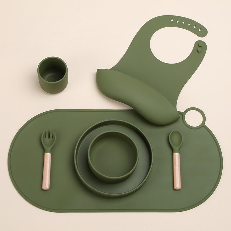 Baby Silicone Feeding Set Complete Weaning Set Custom