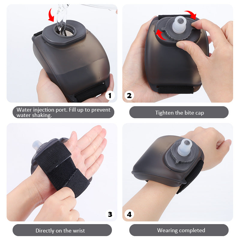 Wrist Silicone Water Bottle for Running