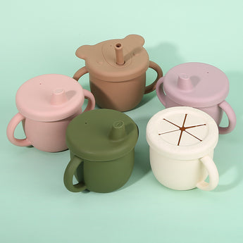 Custom Silicone Sippy Cup With Straw