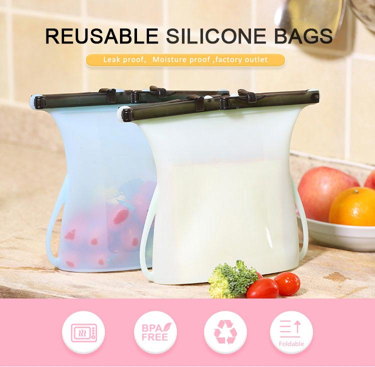 Reusable Silicone Food Storage Bags 