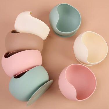 Weaning Sucker Silicone Bowl 