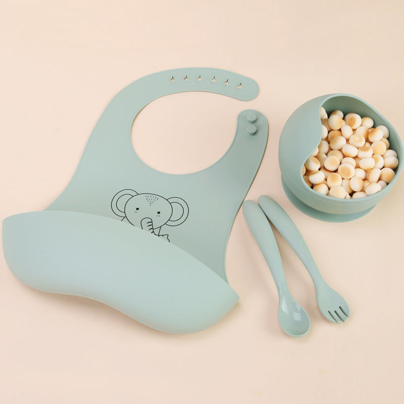 Wholesale Baby Silicone Feeding Set Weaning Gift Set 