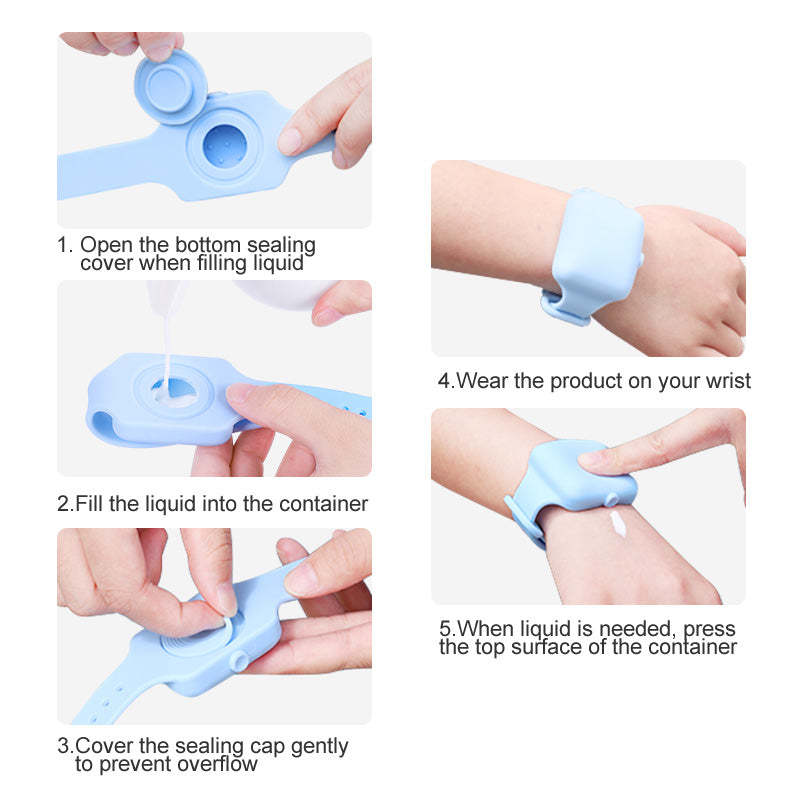 Silicone Refillable Wristband Hand Dispenser