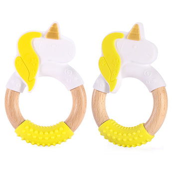 Wooden Silicone Teether