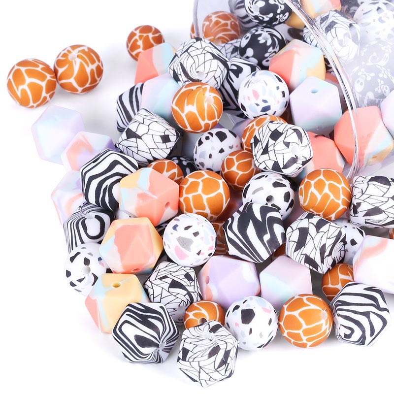 Wholesale Printed Silicone Beads