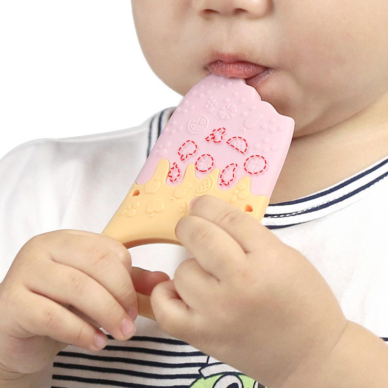 Ice Cream Silicone Teething Toys Customization