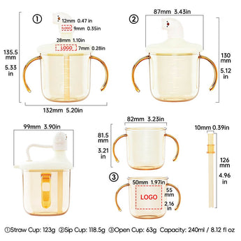 PPSU Sippy Cup – 3-Stage Baby Training Cup