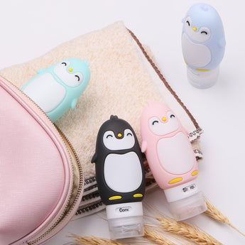 Silicone Travel Size Bottles for Airplane Penguin