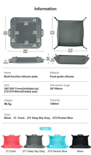 Silicone air fryer baskets info