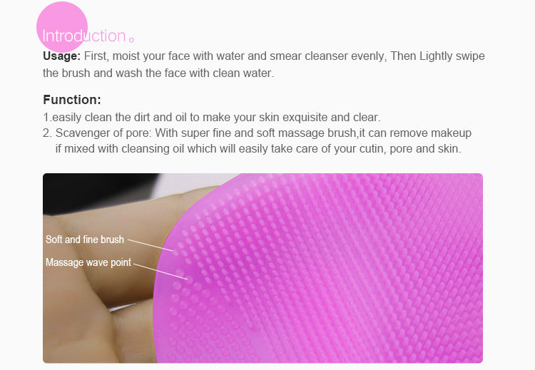 Silicone exfoliating brush