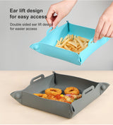 Silicone liners for air fryers with handle