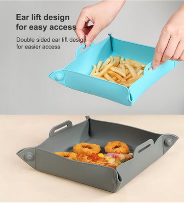 Silicone liners for air fryers with handle