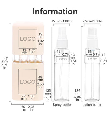4 In 1 Plastic Travel Bottles