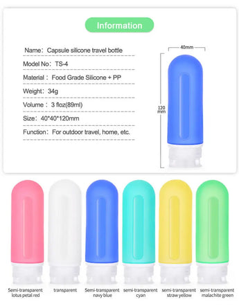 Silicone Travel Bottle With Applicator