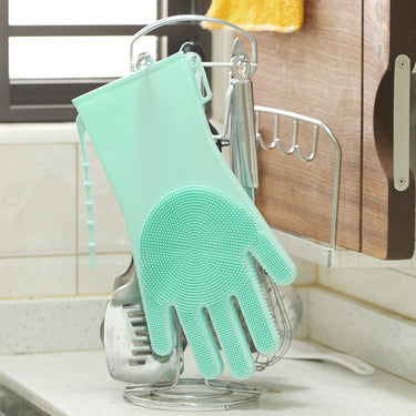 dishwashing gloves silicone scrubber