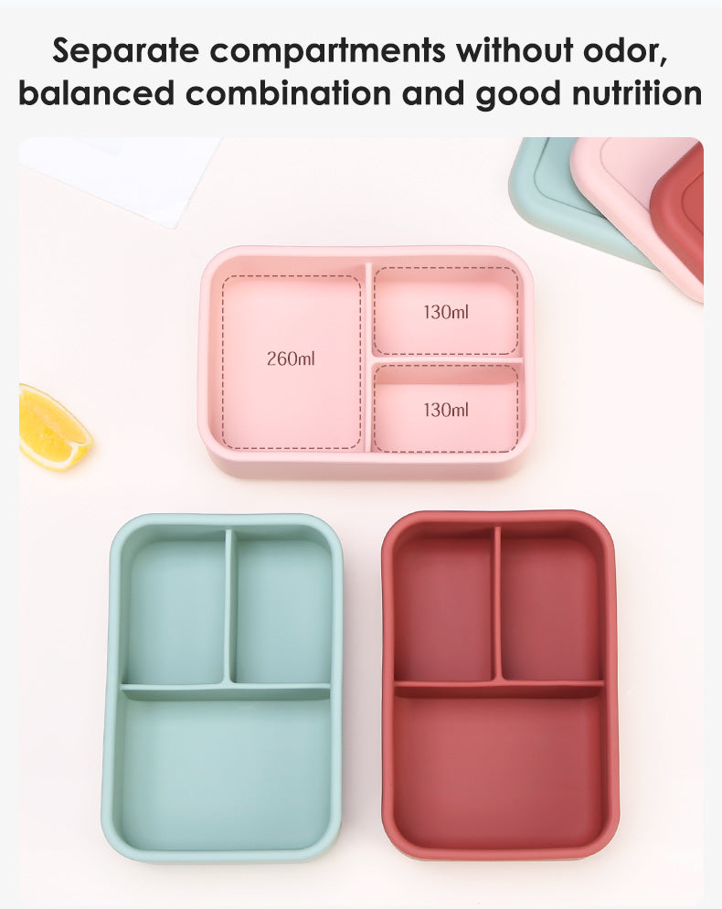 3 Compartment Silicone Lunch Box