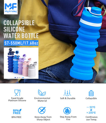 Collapsible Hiking Water Bottle for Travel