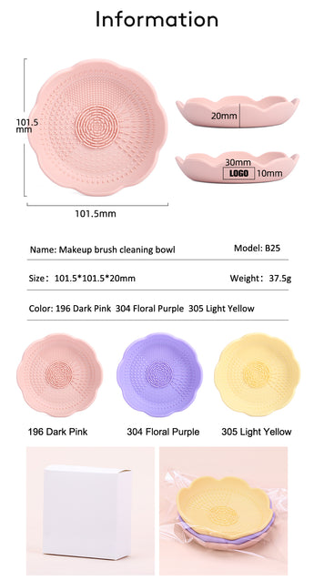 Silicone Makeup Brush and Sponge Cleaning Mat