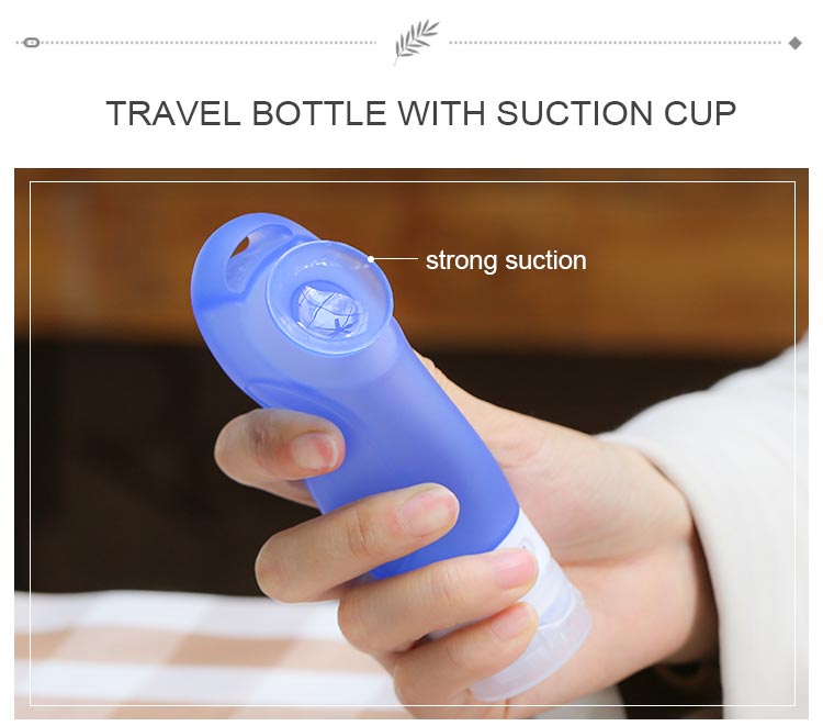 Silicone Travel Bottle with Strong Suction