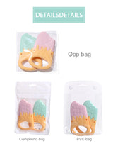 Ice Cream Silicone Teething Toys Customization