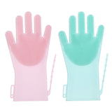 silicone dishwashing gloves with scrubber