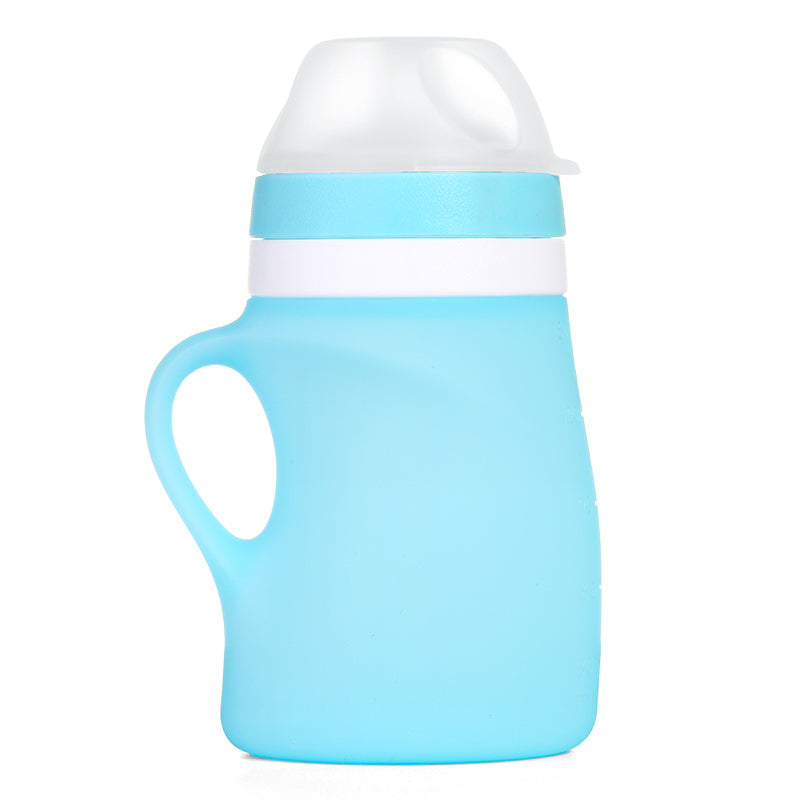 FDA Approved Baby Milk Feeding Bottle Silicone Handle Washable