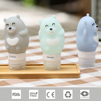 Bear Silicone Travel Bottle