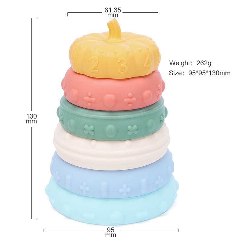 Baby Silicone Block Toy Pumpkin