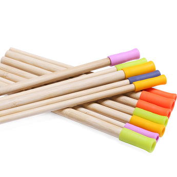 Silicone Tip Bamboo Straw