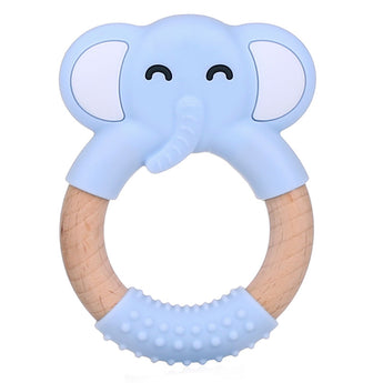 Wholesale Elephant Wood Silicone Teether