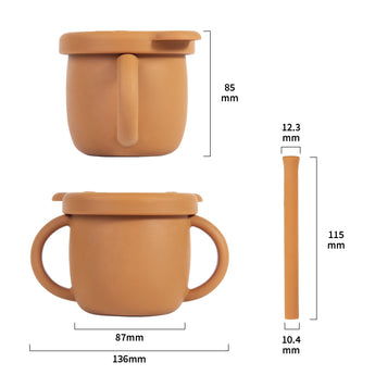 Custom Silicone Sippy Cup With Straw