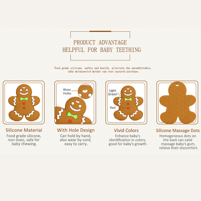 Wholesale Gingerbread Silicone Teether