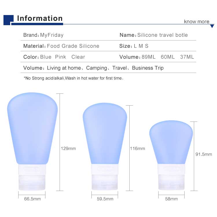 Fan shaped travel bottle | Mini silicone travel bottle