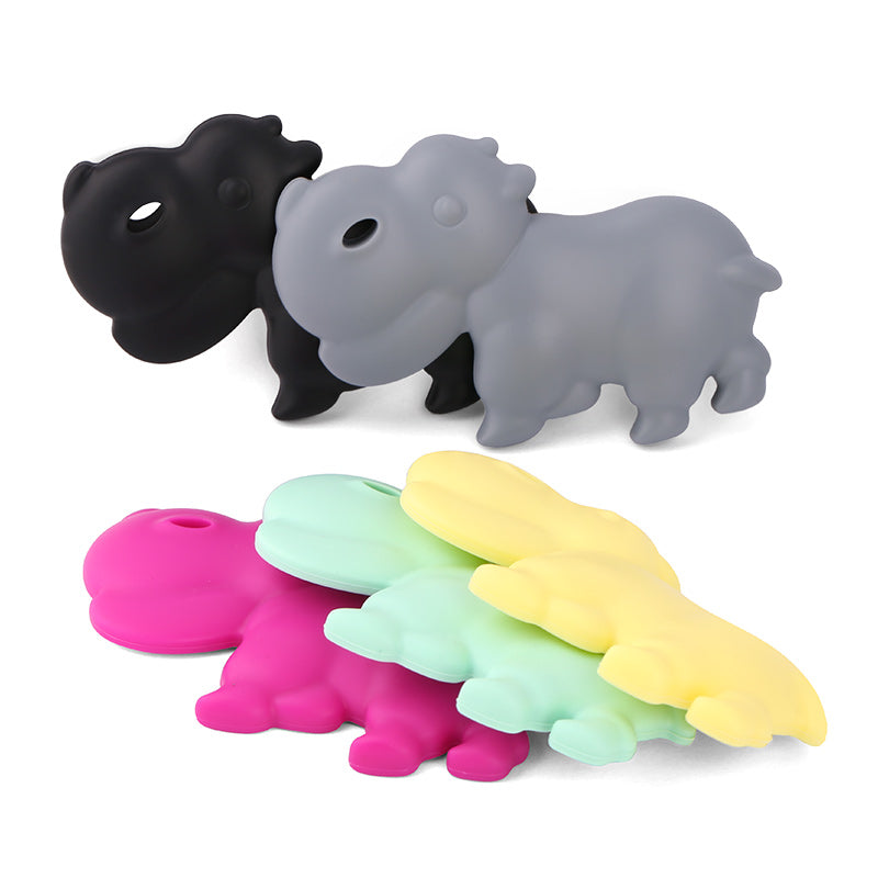 Custom Hippo Silicone Teether