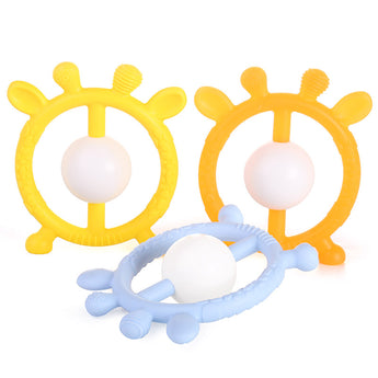 Rattle Silicone Teether Giraffe